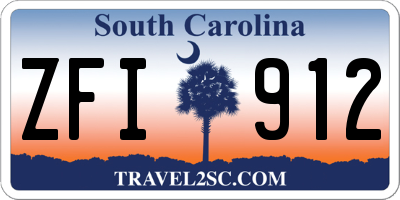 SC license plate ZFI912