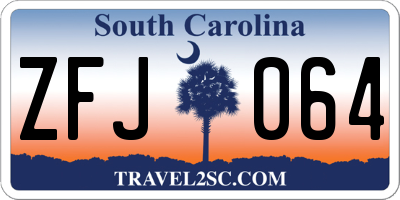 SC license plate ZFJ064