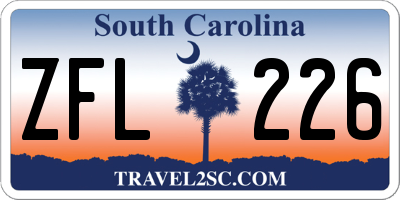 SC license plate ZFL226