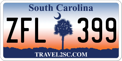 SC license plate ZFL399
