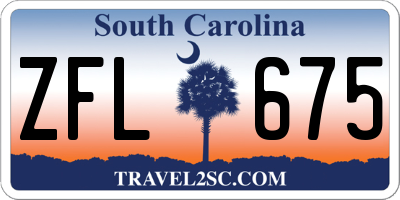 SC license plate ZFL675