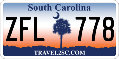 SC license plate ZFL778