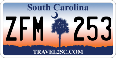 SC license plate ZFM253