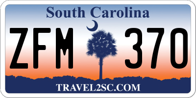 SC license plate ZFM370