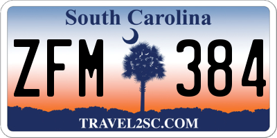 SC license plate ZFM384