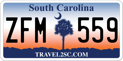 SC license plate ZFM559