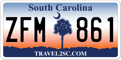 SC license plate ZFM861