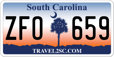 SC license plate ZFO659