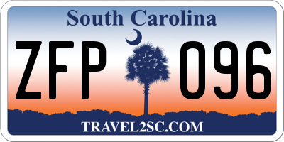 SC license plate ZFP096