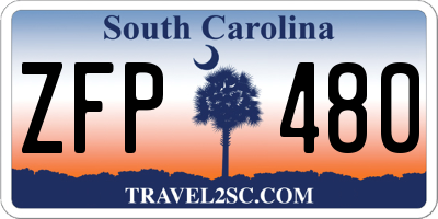 SC license plate ZFP480