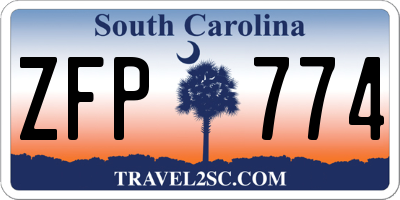 SC license plate ZFP774