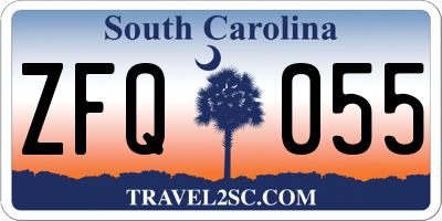 SC license plate ZFQ055