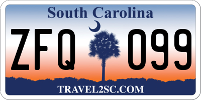 SC license plate ZFQ099