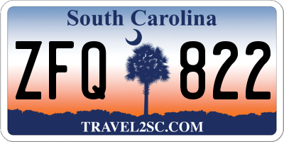SC license plate ZFQ822