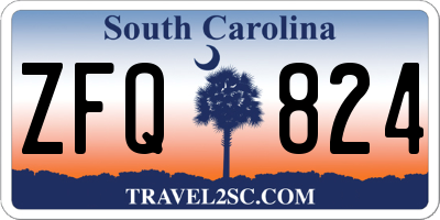 SC license plate ZFQ824