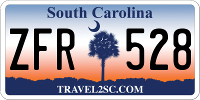 SC license plate ZFR528