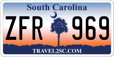 SC license plate ZFR969