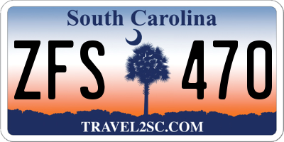 SC license plate ZFS470