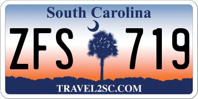 SC license plate ZFS719