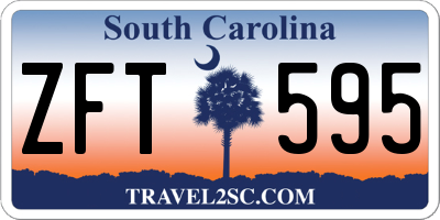 SC license plate ZFT595