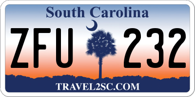 SC license plate ZFU232