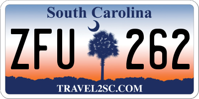 SC license plate ZFU262