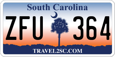 SC license plate ZFU364