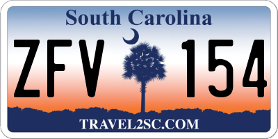 SC license plate ZFV154