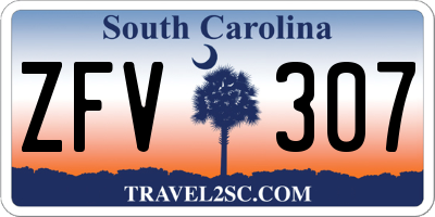 SC license plate ZFV307