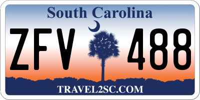 SC license plate ZFV488