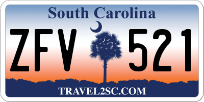 SC license plate ZFV521