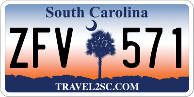 SC license plate ZFV571