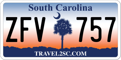 SC license plate ZFV757