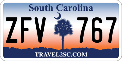 SC license plate ZFV767