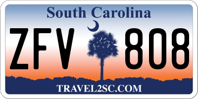 SC license plate ZFV808