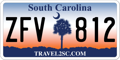 SC license plate ZFV812