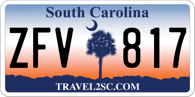 SC license plate ZFV817