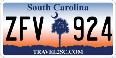 SC license plate ZFV924