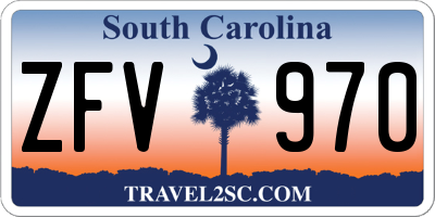 SC license plate ZFV970
