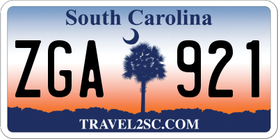 SC license plate ZGA921