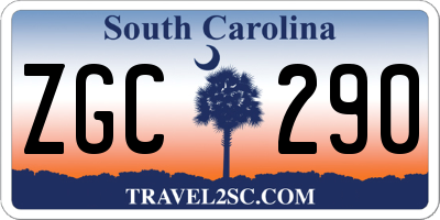 SC license plate ZGC290
