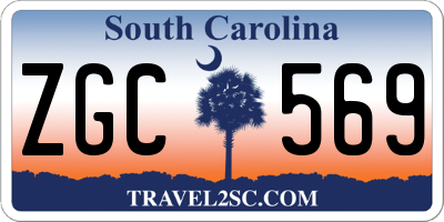 SC license plate ZGC569