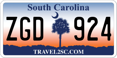 SC license plate ZGD924