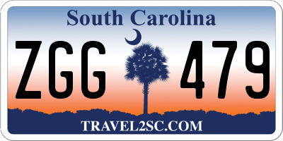 SC license plate ZGG479