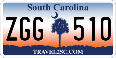 SC license plate ZGG510