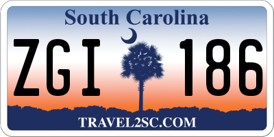 SC license plate ZGI186