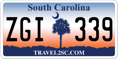 SC license plate ZGI339