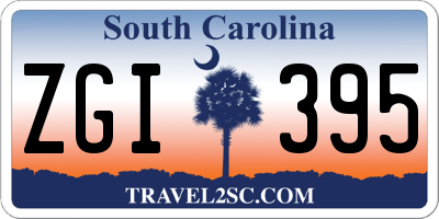SC license plate ZGI395