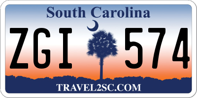 SC license plate ZGI574