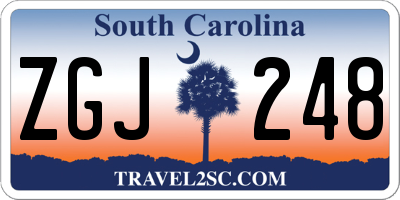 SC license plate ZGJ248